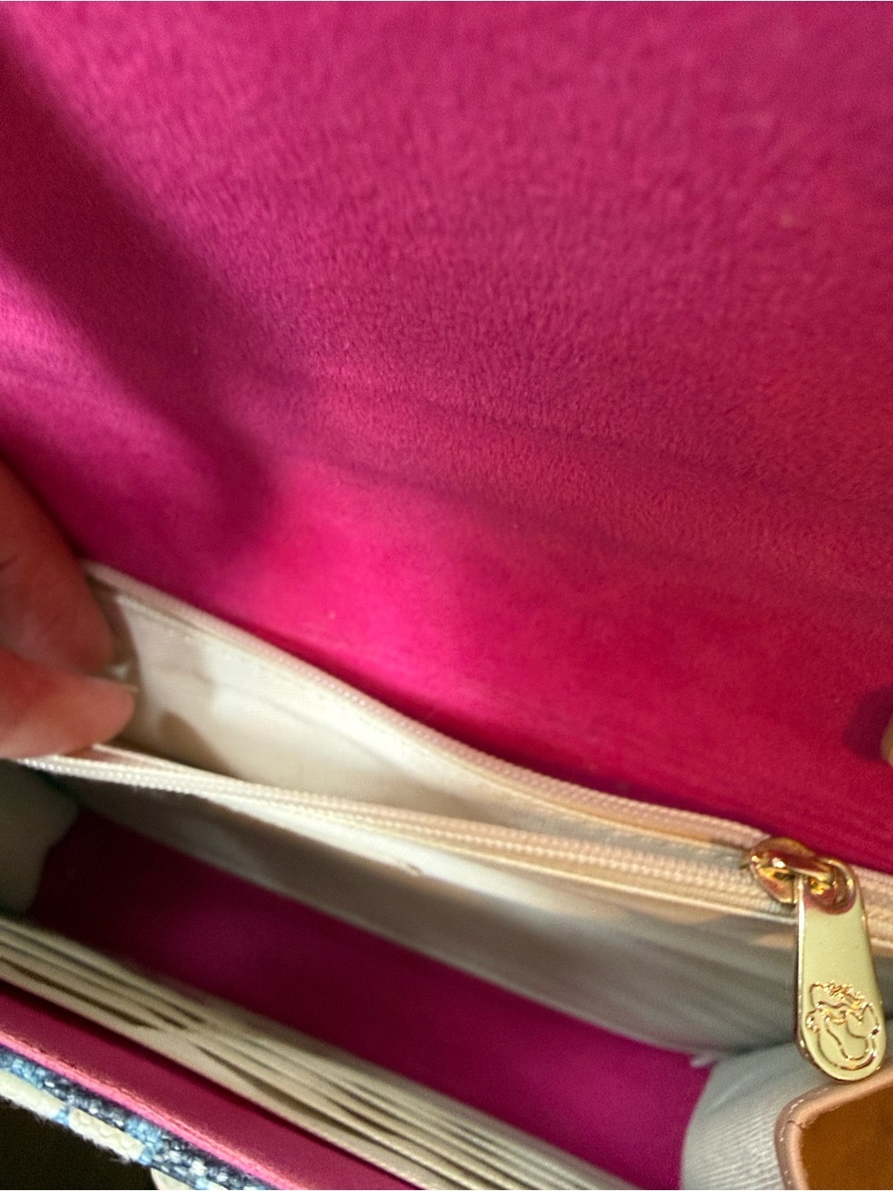 Spartina 449 Blush Pink Floral Linen/canvas fabric Crossbody - Picture 5 of 16